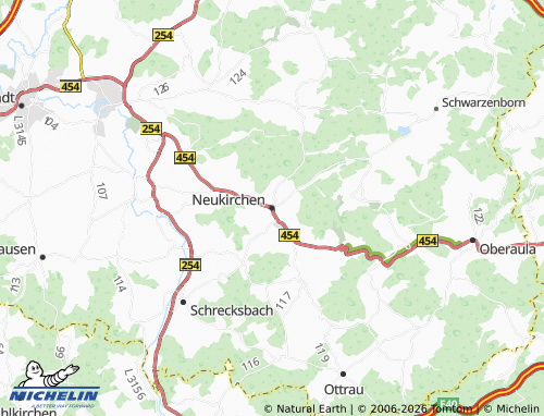 Mapa MICHELIN Neukirchen - ViaMichelin