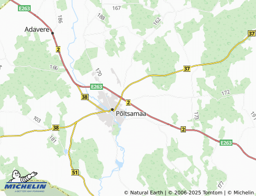 MICHELIN Pauastvere map - ViaMichelin