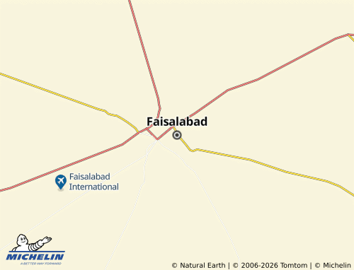 Kaart MICHELIN Faisalabad - ViaMichelin