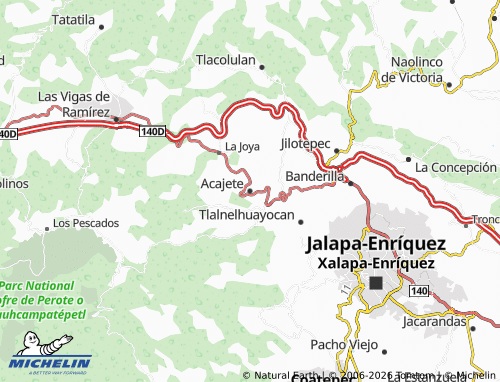 Mappa MICHELIN Acajete - ViaMichelin
