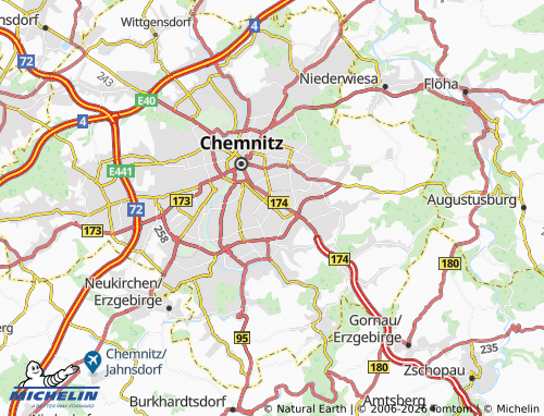 MICHELIN Bernsdorf map - ViaMichelin