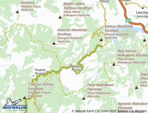 MICHELIN Aidonochori map - ViaMichelin