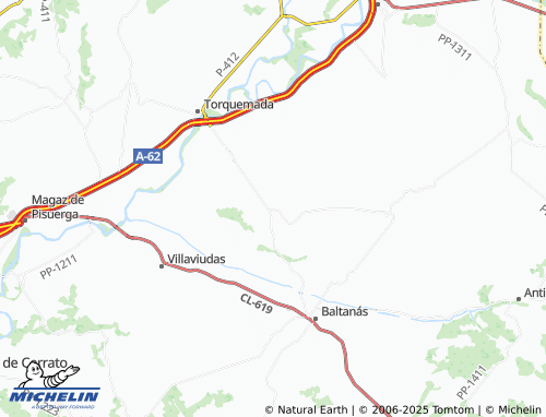 MICHELIN Hornillos de Cerrato map - ViaMichelin