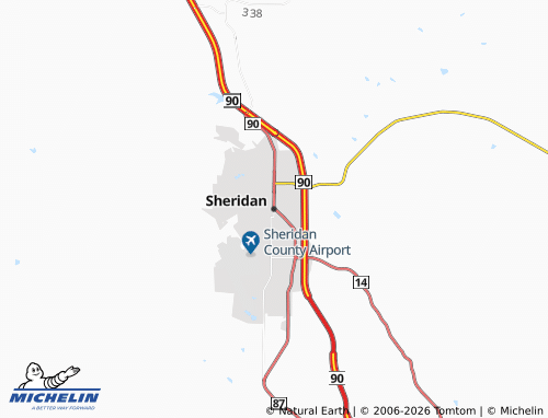 Carte MICHELIN Sheridan - ViaMichelin