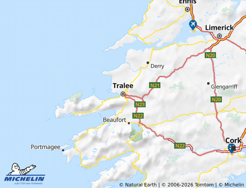 Mapa MICHELIN Kerry - ViaMichelin