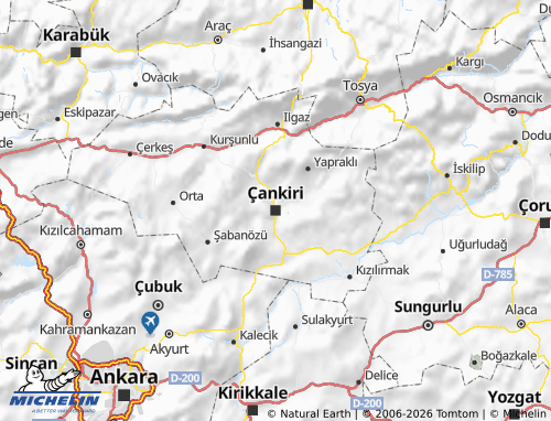 MICHELIN Çankırı map - ViaMichelin