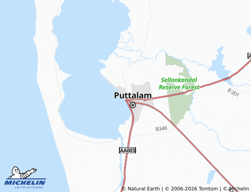 Mappa MICHELIN Puttalam North - ViaMichelin