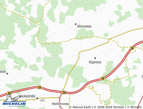 Mapa MICHELIN Piaski - ViaMichelin