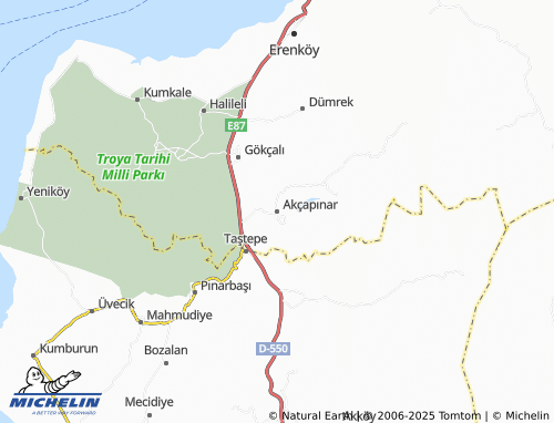 Mapa MICHELIN Akçapınar - ViaMichelin