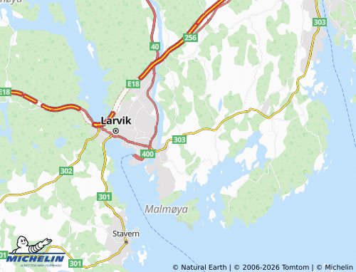 MICHELIN Bisjordkollen map - ViaMichelin