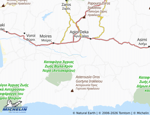 MICHELIN Platanos map - ViaMichelin