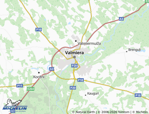 Mapa MICHELIN Valmiera - ViaMichelin