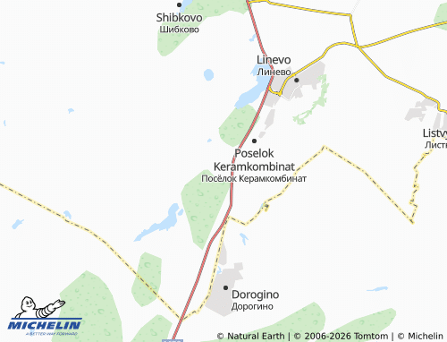 MICHELIN-Landkarte Yevsino - ViaMichelin
