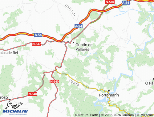 MICHELIN Pedrouzos map - ViaMichelin