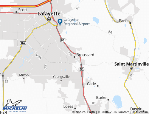 Carte MICHELIN Broussard - ViaMichelin