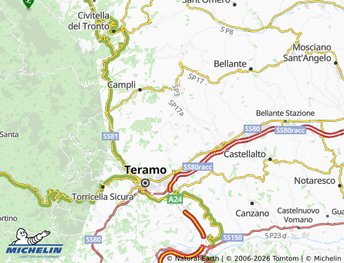 Mapa MICHELIN Ponzano - ViaMichelin