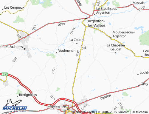 MICHELIN Saint-Aubin-du-Plain map - ViaMichelin