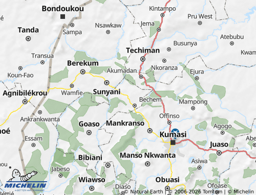 MICHELIN Tano map - ViaMichelin