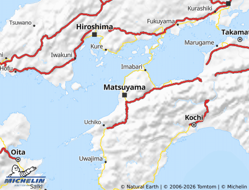 Mappa MICHELIN Shikoku - ViaMichelin