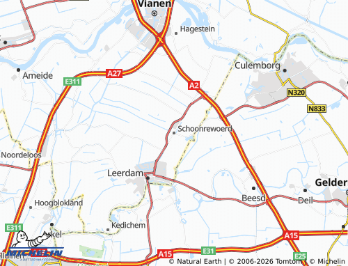 Kaart MICHELIN Schoonrewoerd - ViaMichelin