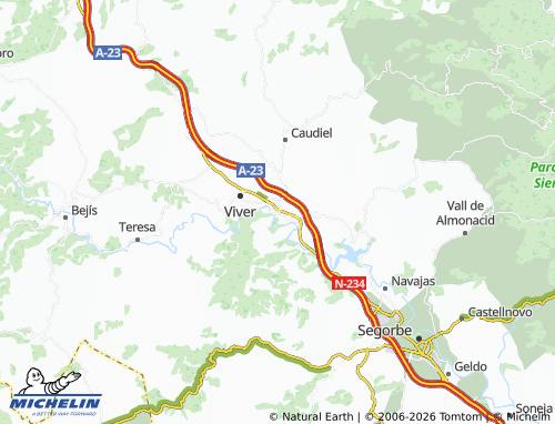 Mappa MICHELIN Jérica - ViaMichelin