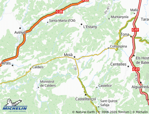 Carte MICHELIN Moià - ViaMichelin
