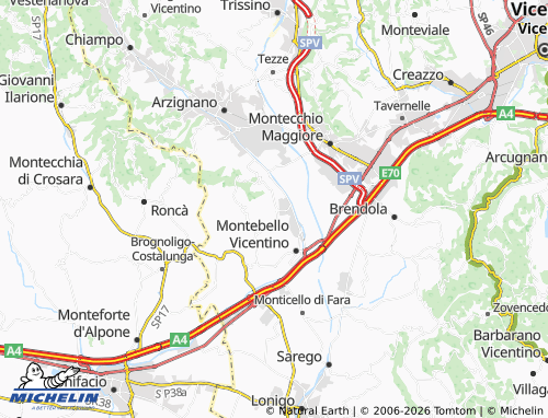MICHELIN Zermeghedo map - ViaMichelin
