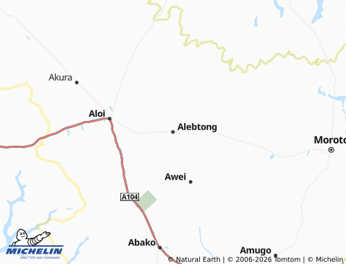 Mappa MICHELIN Alebtong - ViaMichelin