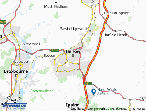 MICHELIN Harlow map - ViaMichelin