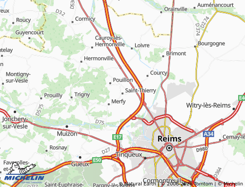 Mapa MICHELIN Saint-Thierry - ViaMichelin