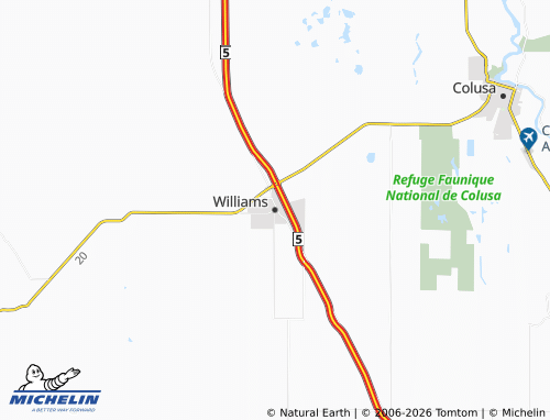Mapa MICHELIN Williams - ViaMichelin
