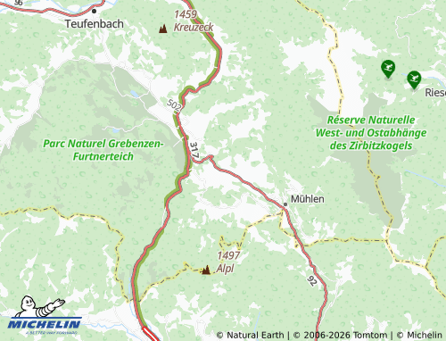 Mappa MICHELIN Kulm am Zirbitz - ViaMichelin
