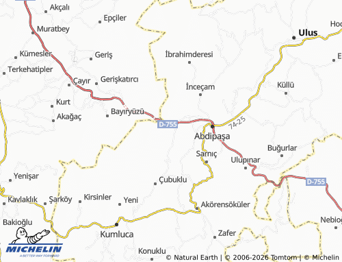 Mapa MICHELIN Derecik - ViaMichelin