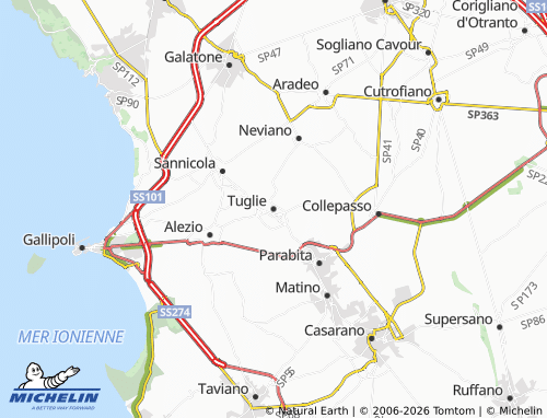 MICHELIN-Landkarte Tuglie - ViaMichelin