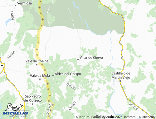 MICHELIN Villar de Ciervo map - ViaMichelin