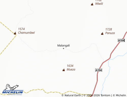 Mappa MICHELIN Malangali - ViaMichelin
