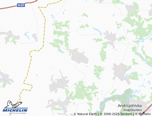 MICHELIN Khomyntsi map - ViaMichelin
