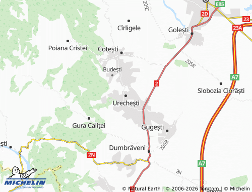 Mappa MICHELIN Urechești - ViaMichelin