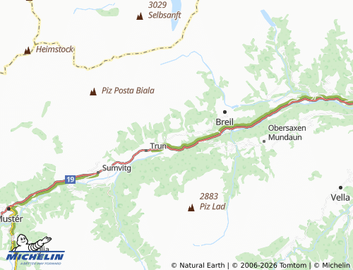 Mapa MICHELIN Schlans - ViaMichelin