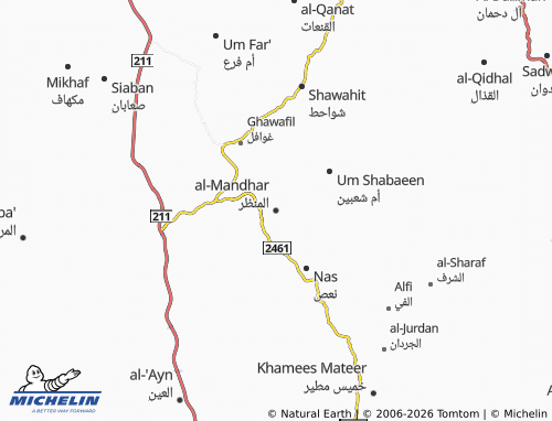 MICHELIN-Landkarte al-Mandhar - ViaMichelin