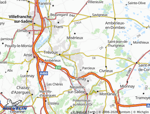 MICHELIN Reyrieux map - ViaMichelin
