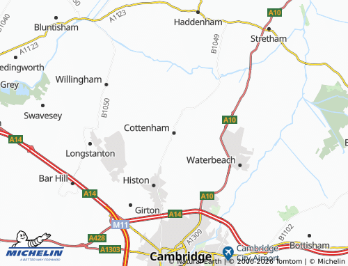 Carte MICHELIN Cottenham - ViaMichelin