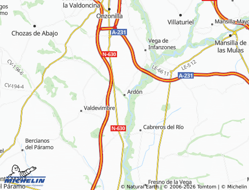 Mapa MICHELIN Ardón - ViaMichelin