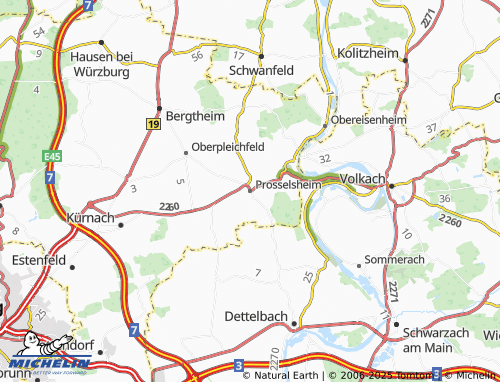 Mapa MICHELIN Prosselsheim - ViaMichelin