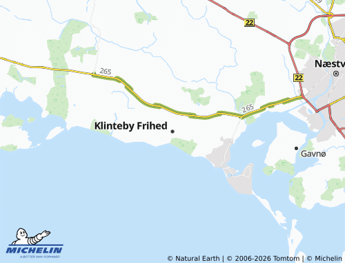 MICHELIN Klinteby Frihed map - ViaMichelin