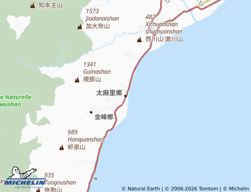 MICHELIN Taimali Township map - ViaMichelin