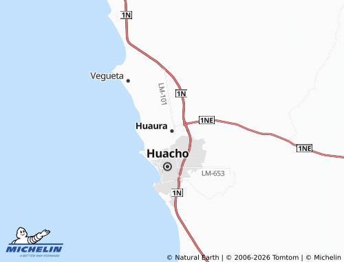 MICHELIN Huaura map - ViaMichelin