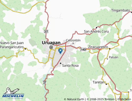 MICHELIN-Landkarte Uruapan del Progreso - ViaMichelin