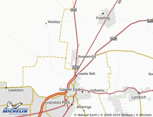 MICHELIN Roseworthy map - ViaMichelin