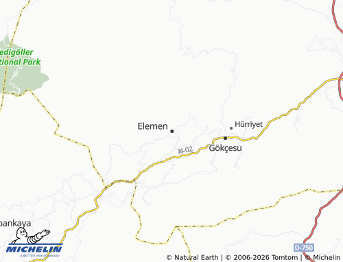 MICHELIN-Landkarte Elemen - ViaMichelin
